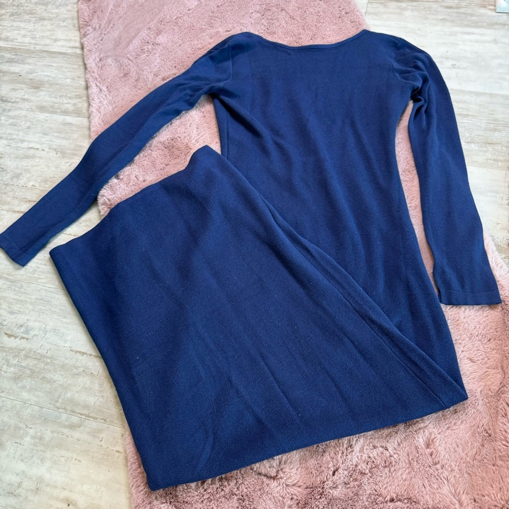 NWT! Navy open back sweater dress